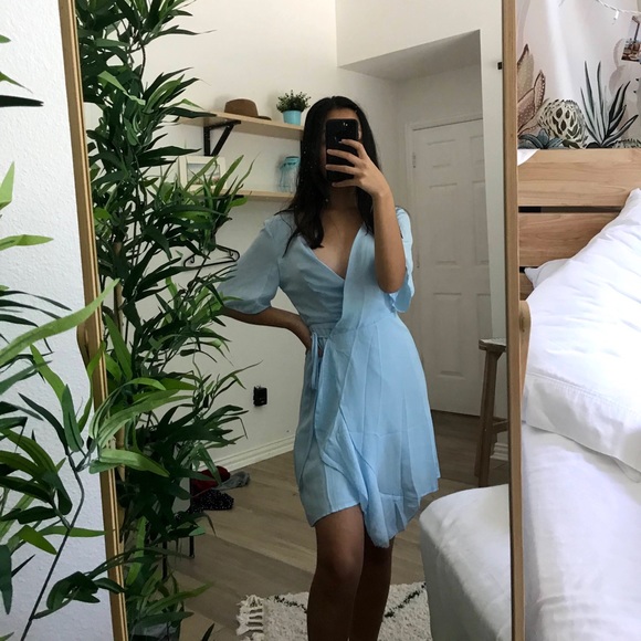 Blue wrap dress - Picture 2 of 3